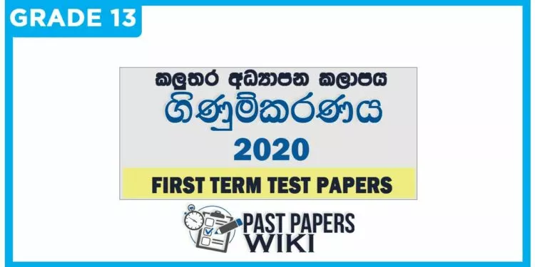 Kaluthara Zone Accounting 1st Term Test paper 2020 - Grade 13