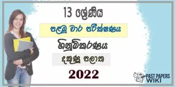 Southern Province Accounting 1st Term Test paper 2022- Grade 13