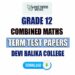 Devi Balika College Grade 12 Combined Maths Term Test Papers