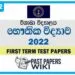 Visakha Vidyalaya Physics 1st Term Test paper 2022 - Grade 12
