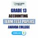 Ananda College Grade 13 Accounting Term Test PapersAnanda College Grade 13 Accounting Term Test Papers