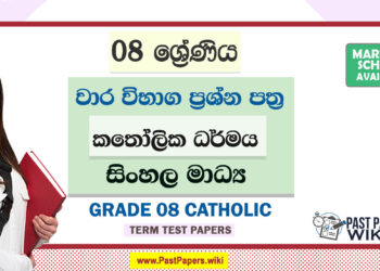 Grade 08 Catholicism Term Test Papers | Sinhala Medium