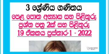 Prasthara Grade 03 Mathematics Unit 19 | Questions And Answers