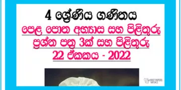 Kalaya Grade 04 Mathematics Unit 22 | Questions Ans Answers