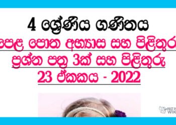 Bedima Grade 04 Mathematics Unit 23 | Questions Ans Answers