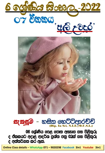 Grade 06 Sinhala Unit 7 | Ali Uwadura