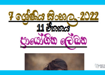 Grade 07 Sinhala Unit 11 | Prayogika Lekana