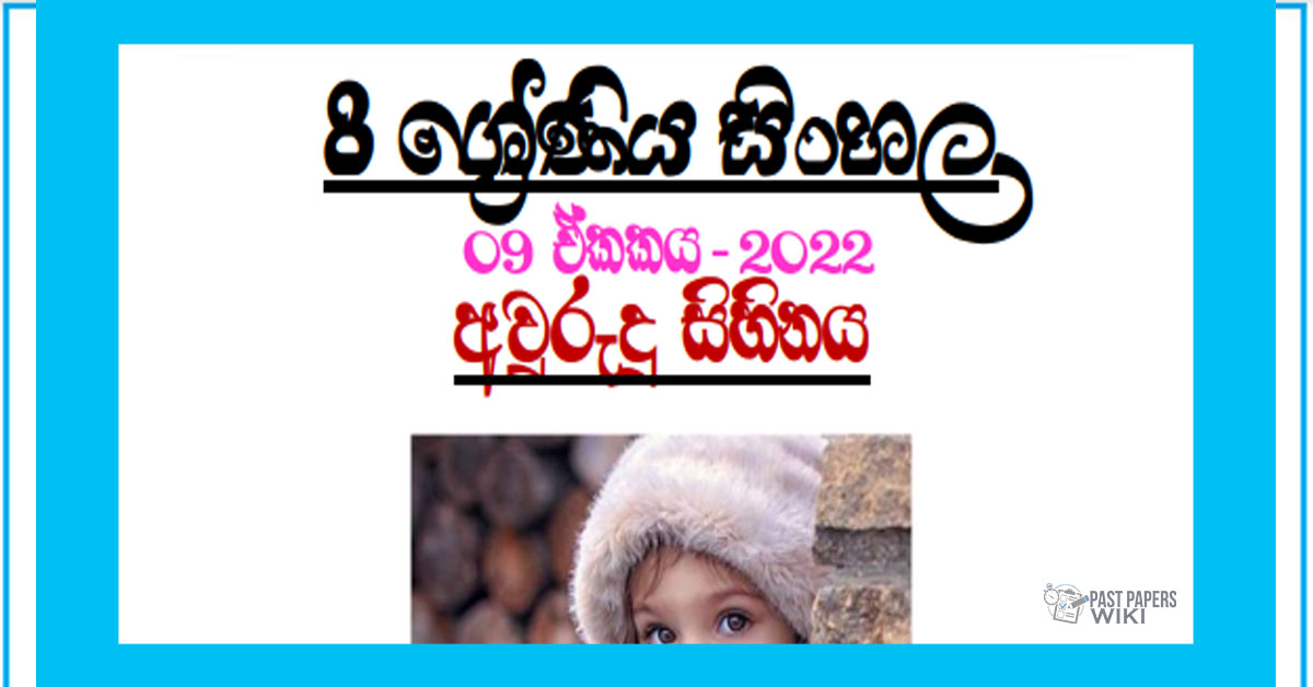 Grade 08 Sinhala Unit 09 | Awurudu Sihinaya