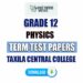 Taxila Central College Grade 12 Physics Term Test Papers