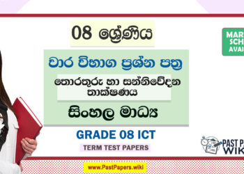 Grade 08 ICT Term Test Papers | Sinhala Medium