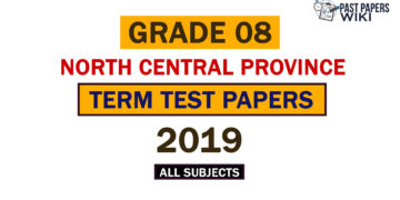 2019 North Central Province Grade 08 3rd Term Test Papers