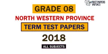 2018 North Western Province Grade 08 3rd Term Test Papers