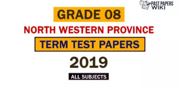 2019 North Western Province Grade 08 3rd Term Test Papers
