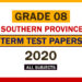 2020 Southern Province Grade 08 3rd Term Test Papers