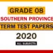 2020 Southern Province Grade 08 3rd Term Test Papers