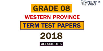 2018 Western Province Grade 08 1st Term Test Papers