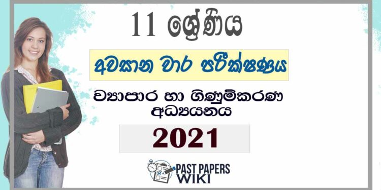 Uva Province Grade 11 Accounting 3rd Term Test Paper 2021 - Sinhala Medium