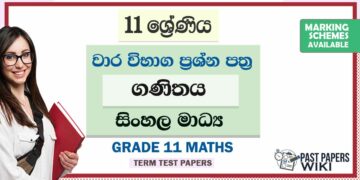 Grade 11 Maths Term Test Papers | Sinhala Medium