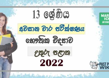 North Central Province Grade 13 Physics 3rd Term Test Paper 2022 - Sinhala Medium