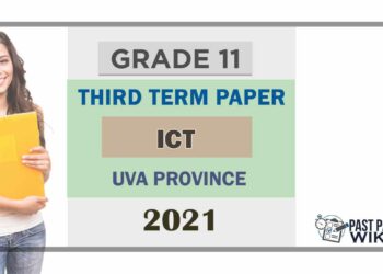 Uva Province Grade 11 ICT 3rd Term Test Paper 2021 - English Medium