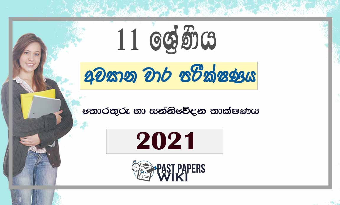 Uva Province Grade 11 ICT 3rd Term Test Paper 2021 - Sinhala Medium
