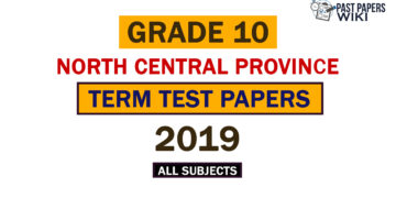 2019 North Central Province Grade 10 2nd Term Test Papers