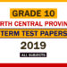 2019 North Central Province Grade 10 2nd Term Test Papers
