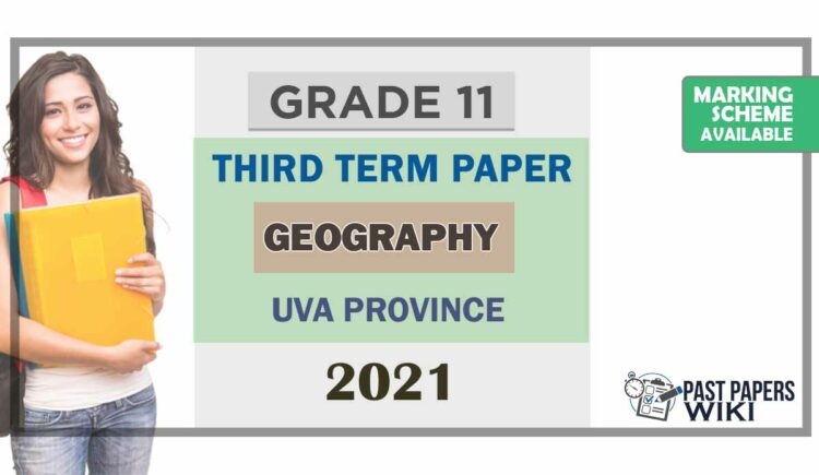 Uva Province Grade 11 Geography 3rd Term Test Paper 2021 - Tamil Medium