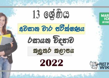 Kaluthara Zone Chemistry 3rd Term Test paper 2022 - Grade 13