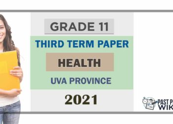Uva Province Grade 11 Health 3rd Term Test Paper 2021 - Tamil Medium