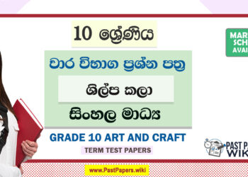 Grade 10 Art and Craft Term Test Papers | Sinhala Medium