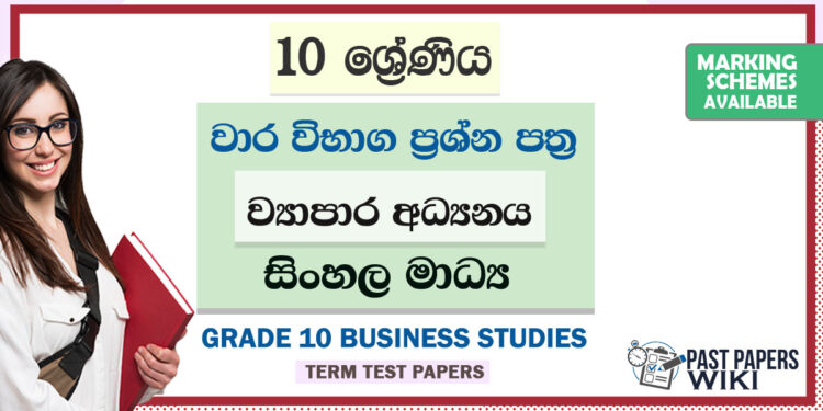 Grade 10 Business Studies Term Test Papers | Sinhala Medium