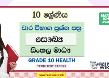Grade 10 Health Term Test Papers | Sinhala Medium