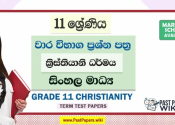 Grade 11 Christianity Term Test Papers | Sinhala Medium
