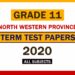 2020 North Western Province Grade 11 1st Term Test Papers