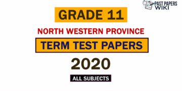 2020 North Western Province Grade 11 3rd Term Test Papers