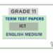Grade 11 ICT Term Test Papers | English Medium