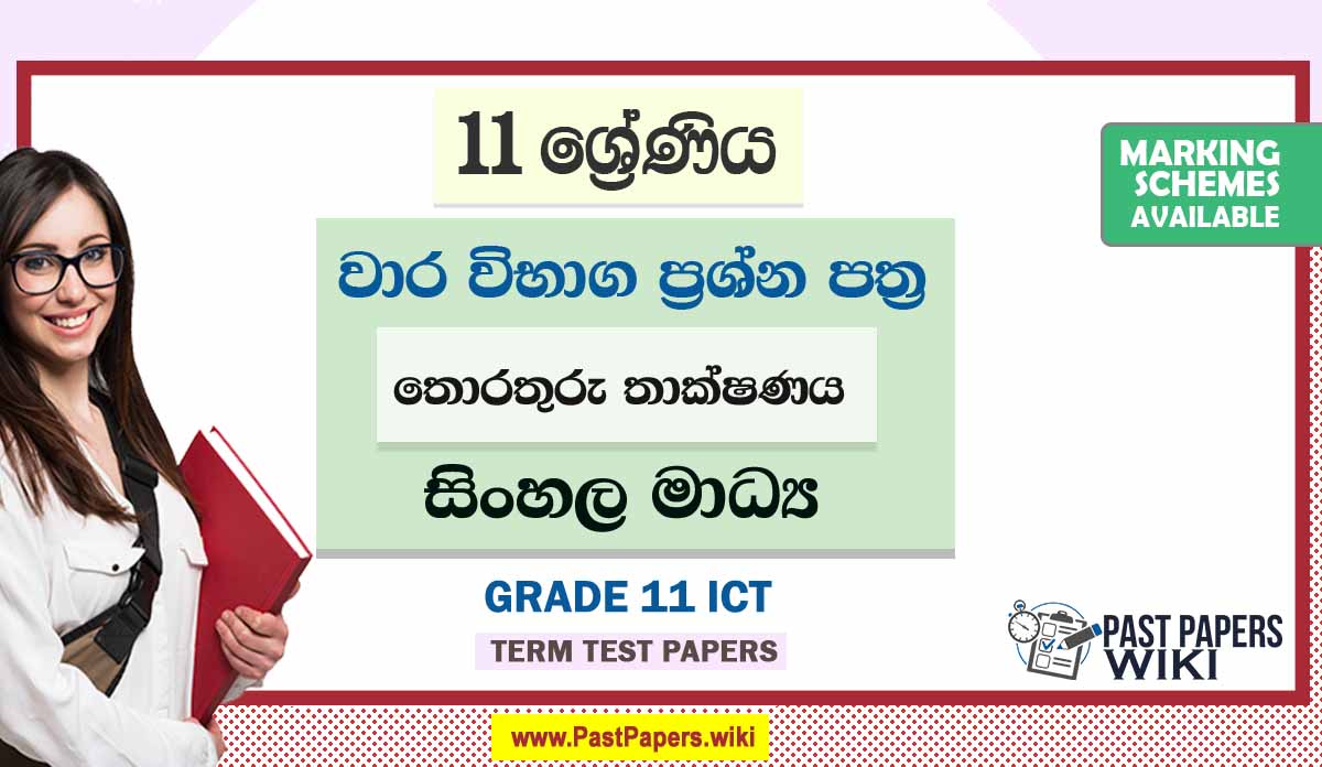Grade 11 ICT Term Test Papers | Sinhala Medium