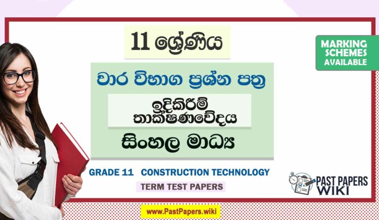 Grade 11 Construction Technology Term Test Papers | Sinhala Medium