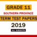 2019 Southern Province Grade 11 2nd Term Test Papers