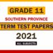2021 Southern Province Grade 11 3rd Term Test Papers