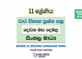 Grade 11 Second Language Tamil Term Test Papers