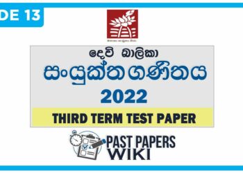 Devi Balika VIdyalaya Combined Maths 3rd Term Test paper 2022 - Grade 13