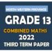 North Western Province Combined Maths 3rd Term Test paper 2022 - Grade 13