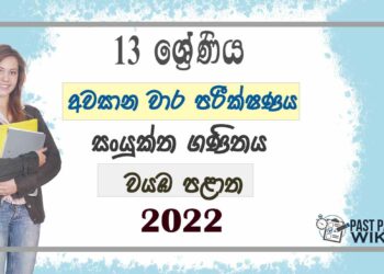 North Western Province Combined Maths 3rd Term Test paper 2022 - Grade 13