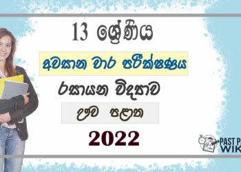 Uva Province Chemistry 3rd Term Test paper 2022 - Grade 13