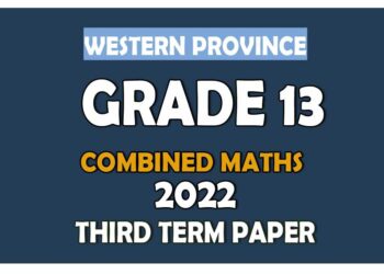 Western Province Combined Maths 3rd Term Test paper 2022 - Grade 13
