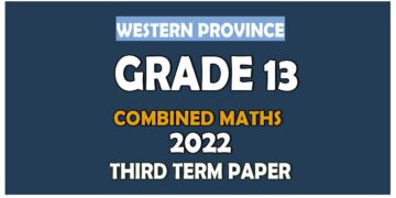 Western Province Combined Maths 3rd Term Test paper 2022 - Grade 13