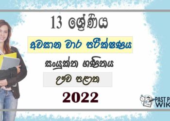 Uva Province Combined Maths 3rd Term Test paper 2022 - Grade 13