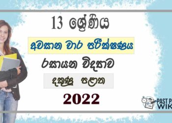 Southern Province Chemistry 3rd Term Test paper 2022 - Grade 13